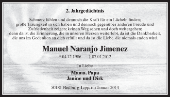 Anzeige von Manuel Naranjo Jimenez von  Werbepost 