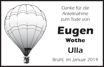Anzeige von Eugen Wothe von  Schlossbote/Werbekurier 