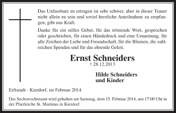 Anzeige von Ernst Schneiders von  Werbepost 