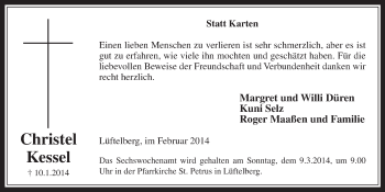Anzeige von Christel Christel von  Schaufenster/Blickpunkt 