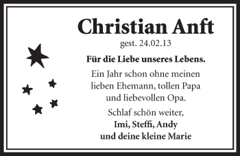 Anzeige von Christian Anft von  Schlossbote/Werbekurier 