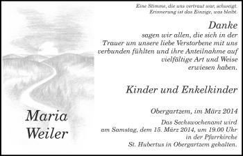 Anzeige von Maria Weiler von  Blickpunkt Euskirchen 