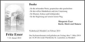 Anzeige von Fritz Esser von  Extra Blatt 
