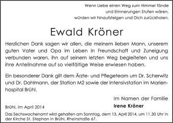 Anzeige von Ewald Kröner von  Schlossbote/Werbekurier 