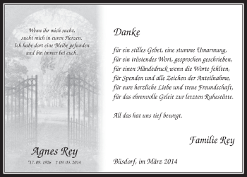 Anzeige von Agnes Rey von  Werbepost 