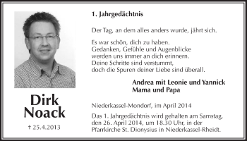 Anzeige von Dirk Noack von  Extra Blatt 