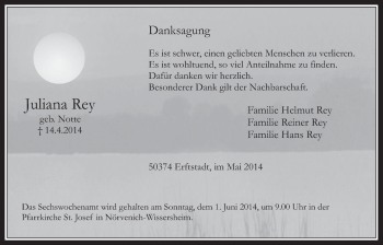 Anzeige von Juliana Rey von  Werbepost 