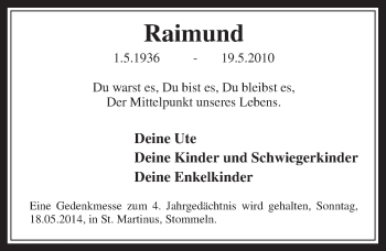 Anzeige von Raimund  von  Wochenende 