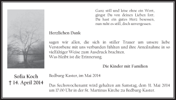 Anzeige von Sofia Koch von  Werbepost 