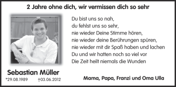 Anzeige von Sebastian Müller von  Kölner Wochenspiegel 