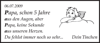 Anzeige von Papa von Tinchen  von  Schlossbote/Werbekurier 