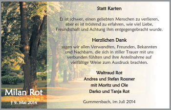 Anzeige von Milan Rot von  Anzeigen Echo 