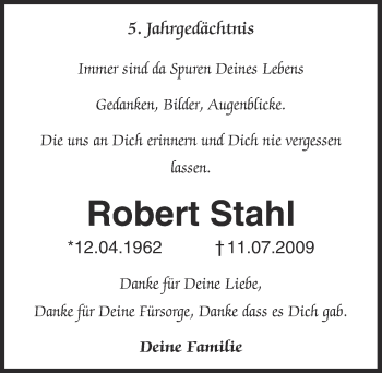 Anzeige von Robert Stahl von  Kölner Wochenspiegel 