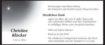 Anzeige von Christine Klöcker von  Werbepost 