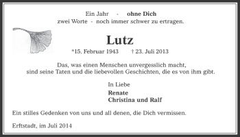 Anzeige von Lutz  von  Werbepost 