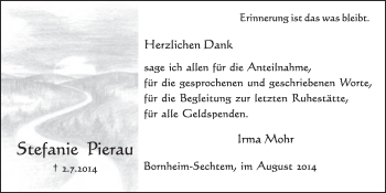 Anzeige von Stefanie  Pierau von  Schlossbote/Werbekurier 