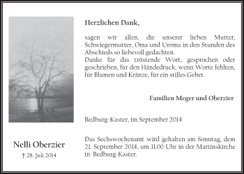 Anzeige von Nelli Oberzier von  Werbepost 