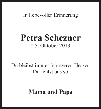 Anzeige von Petra Schezner von  Werbepost 