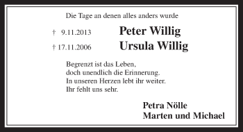 Anzeige von Petra und Ursula Willig von  Werbepost 
