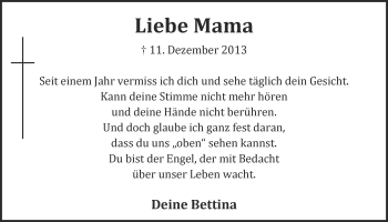 Anzeige von Liebe Mama von  Kölner Wochenspiegel 