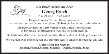 Anzeige von Georg Frech von  Werbepost 