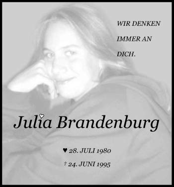 Anzeige von Julia Brandenburg von Kölner Stadt-Anzeiger / Kölnische Rundschau / Express