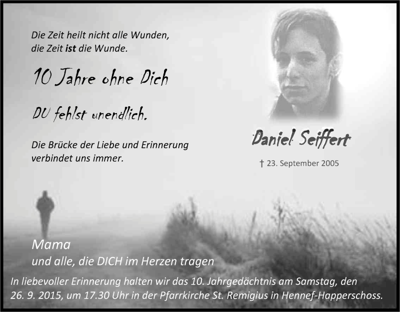  Traueranzeige für Daniel Seiffert vom 23.09.2015 aus Kölner Stadt-Anzeiger / Kölnische Rundschau / Express