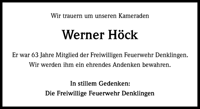  Traueranzeige für Werner Höck vom 11.07.2015 aus Kölner Stadt-Anzeiger / Kölnische Rundschau / Express