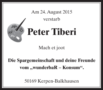 Anzeige von Peter Tiberi von  Werbepost 