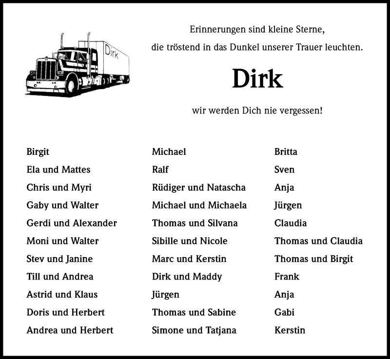  Traueranzeige für Dirk Horst Adolph vom 25.04.2015 aus Kölner Stadt-Anzeiger / Kölnische Rundschau / Express