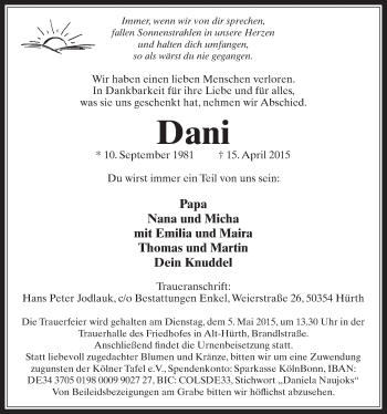 Anzeige von Dani  von  Wochenende 