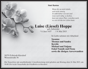 Anzeige von Luise  Hoppe von  Werbepost 