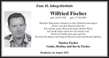 Anzeige von Wilfried Fischer von  Werbepost 