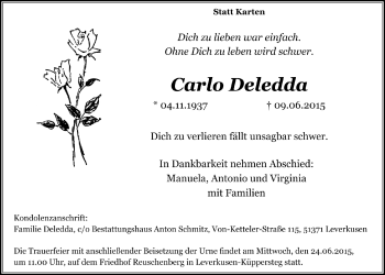 Anzeige von Carlo Deledda von  Lokale Informationen 