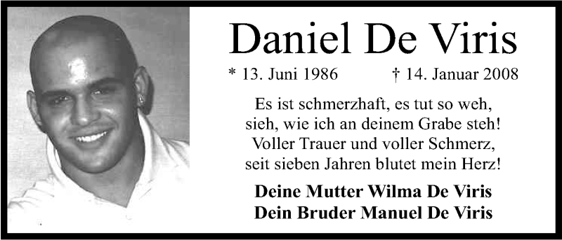  Traueranzeige für Daniel De Viris vom 18.07.2023 aus Kölner Stadt-Anzeiger / Kölnische Rundschau / Express