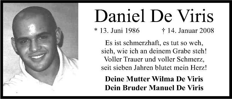  Traueranzeige für Daniel De Viris vom 17.01.2015 aus Kölner Stadt-Anzeiger / Kölnische Rundschau / Express