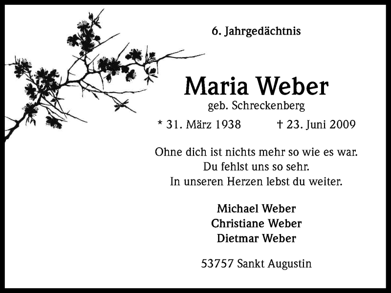  Traueranzeige für Maria Weber vom 27.06.2015 aus Kölner Stadt-Anzeiger / Kölnische Rundschau / Express