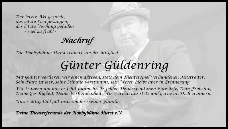  Traueranzeige für Günter Güldenring vom 20.06.2015 aus Kölner Stadt-Anzeiger / Kölnische Rundschau / Express