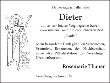 Anzeige von Dieter  von  Schlossbote/Werbekurier 