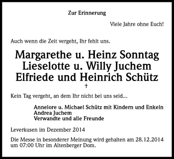 Anzeige von Georg Gorohow von Köln - Wir Trauern