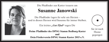 Anzeige von Susanne Janowski von  Werbepost 