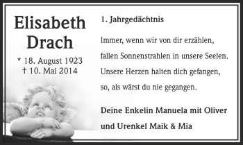 Anzeige von Elisabeth Drach von  Blickpunkt Euskirchen 