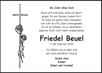 Anzeige von Friedel Beuel von  Blickpunkt Euskirchen 