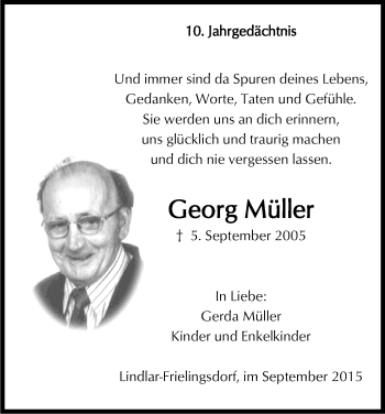 Anzeige von Georg Müller von Kölner Stadt-Anzeiger / Kölnische Rundschau / Express