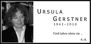 Anzeige von Ursula Gerstner von Kölner Stadt-Anzeiger / Kölnische Rundschau / Express