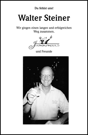 Anzeige von Walter Steiner von Kölner Stadt-Anzeiger / Kölnische Rundschau / Express