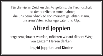 Anzeige von Alfred loppien von  Bergisches Handelsblatt 