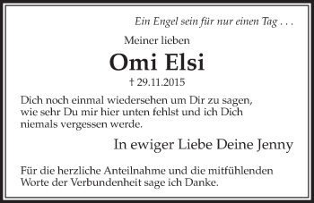 Anzeige von Elsi  von  Schlossbote/Werbekurier 
