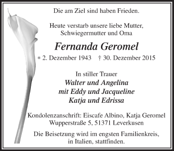 Anzeige von Fernanda Geromel von  Lokale Informationen 