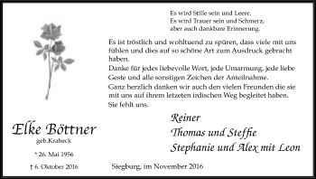 Anzeige von Elke Büttner von Kölner Stadt-Anzeiger / Kölnische Rundschau / Express